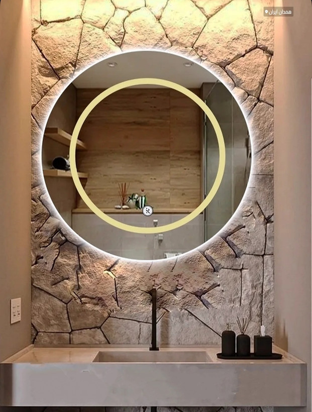 آیینه گرد طرح دار