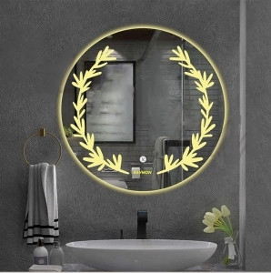 آیینه بک لایت گرد طرح دار