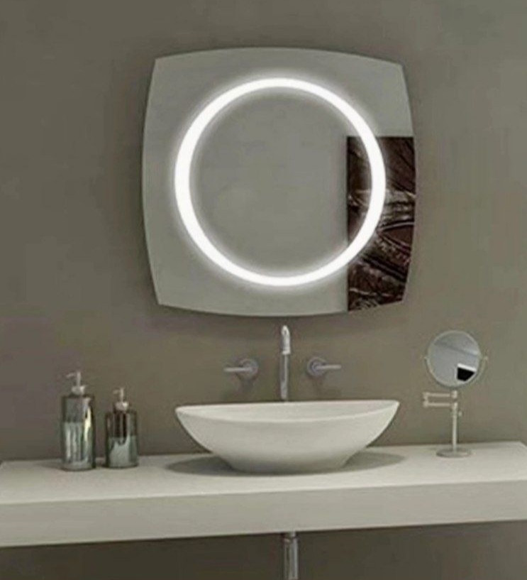 آیینه بک لایت مربع دفرمه