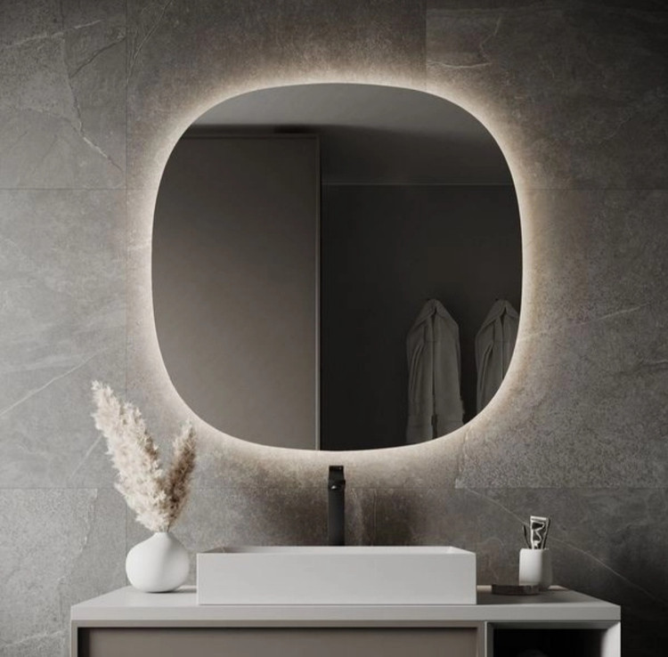 آیینه بک لایت مربع