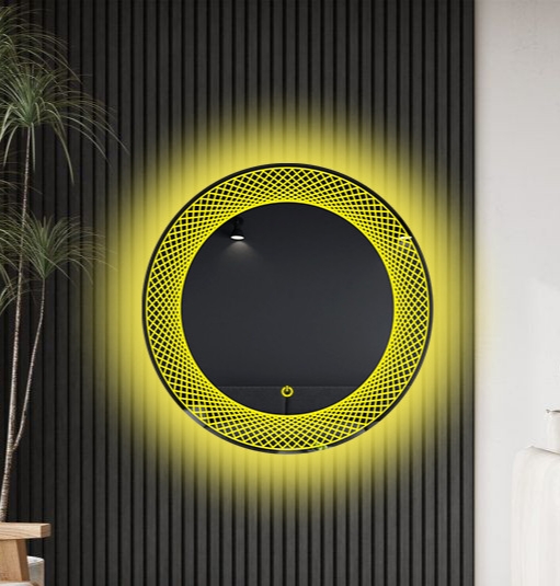 آیینه گرد طرح دار