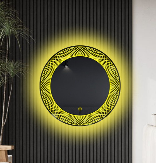 آیینه گرد طرح دار