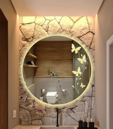 آیینه گرد طرح دار