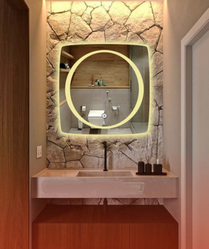 آیینه بک لایت مربع و طرح مربع