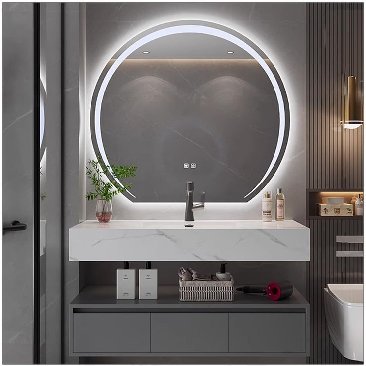 آیینه بک لایت دایره و نیم دایره