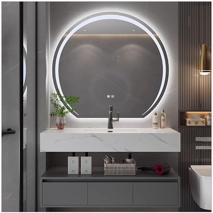 آیینه بک لایت دایره و نیم دایره