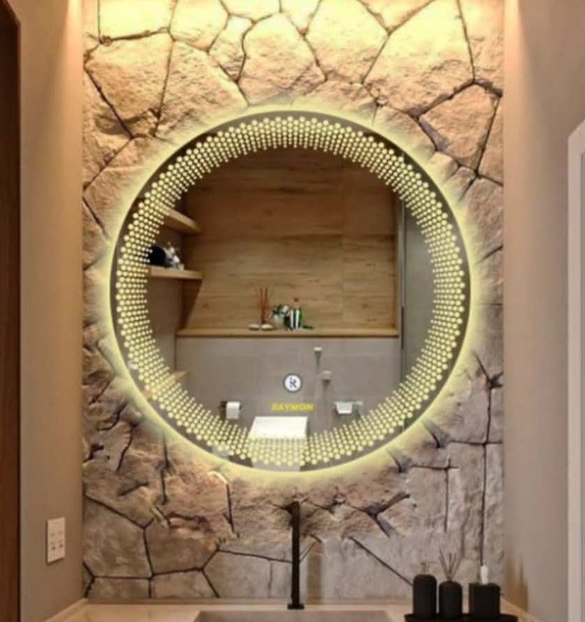 آیینه گرد طرح دار